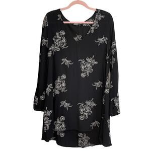 Audrey 3+1 Black and White Floral Dress